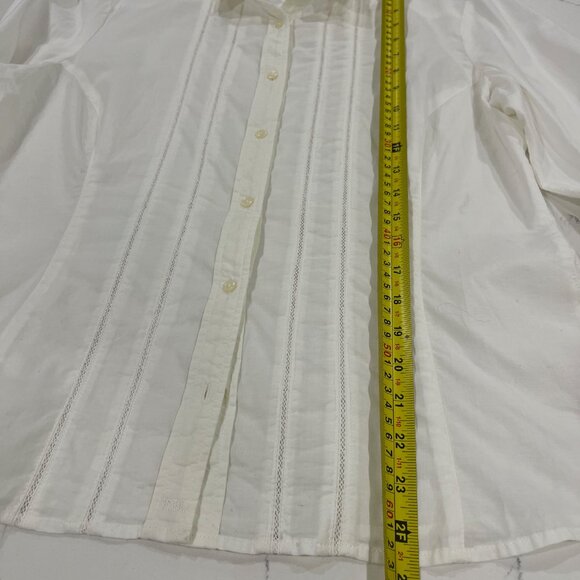 Tommy Hilfiger Long Sleeve Button-front Blouse Size Large  Romantic Style - Picture 7 of 8
